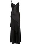 Jason Wu Layered Satin Gown, Women's, Size: 2, Black, Silk Crepe
