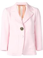 No21 Brooch Embellished Blazer - Pink