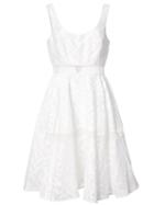 Zac Zac Posen Janet Flared Crochet Dress, Women's, Size: 8, White, Polyester/cotton/nylon/polyester
