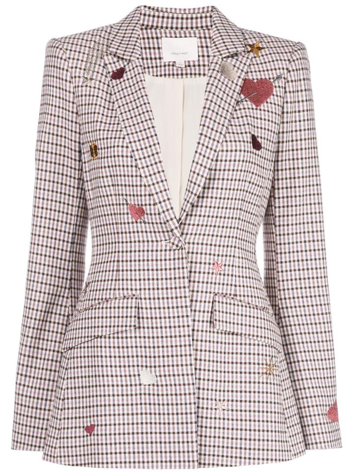 Cinq A Sept Estelle Check Blazer - Grey