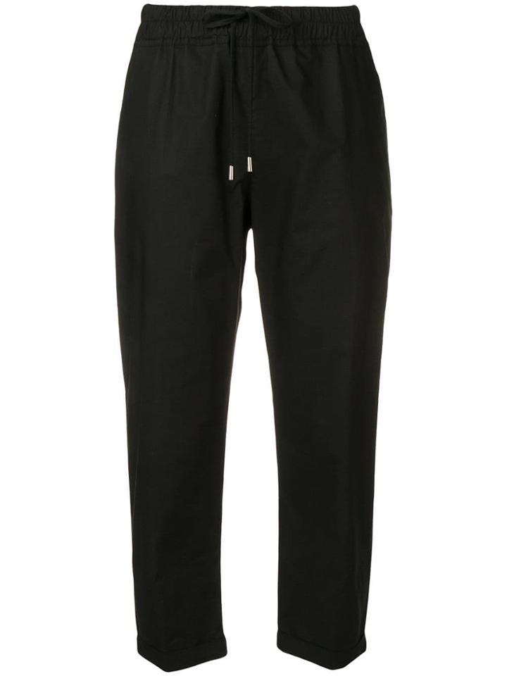 Gentry Portofino Slim Fit Cropped Trousers - Black