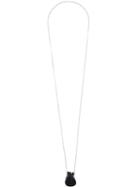 Ma+ Pleated Pendant Long Necklace, Adult Unisex, Metallic