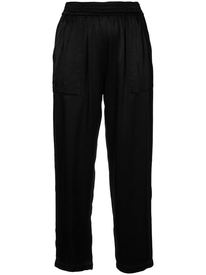 Raquel Allegra Elasticated Waist Cropped Trousers - Black