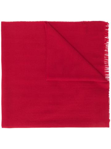 Altea Fringed Scarf - Red
