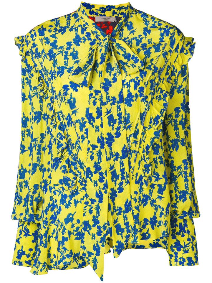 Preen Line Yasmine Bow Tie Floral Blouse - Yellow & Orange