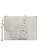Sophia Webster White Flossy Butterfly Clutch Bag
