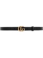 Gucci - Leather Belt With Double G Buckle - Women - Leather/metal - 70, Black, Leather/metal