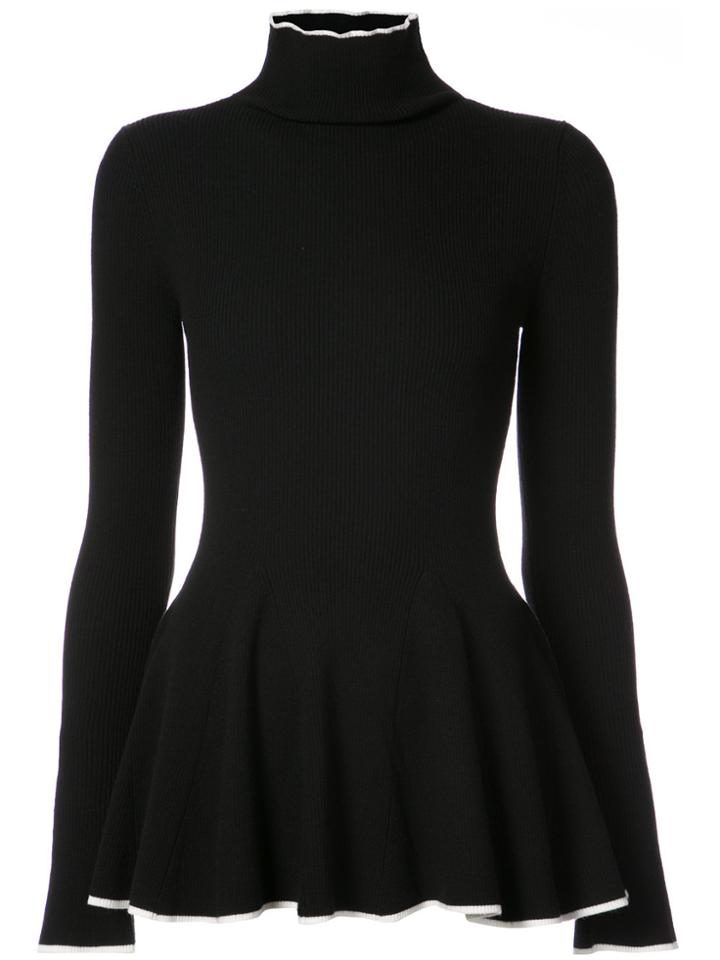 Adam Lippes Flared Hem Jumper - Black