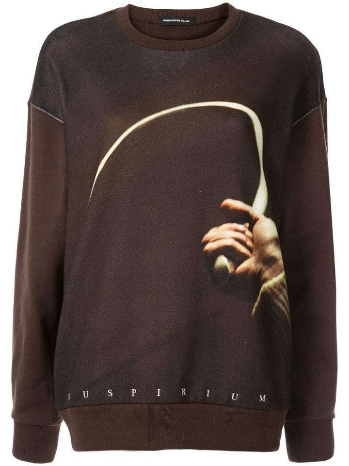Undercover Hand Print Sweatshirt - Brown