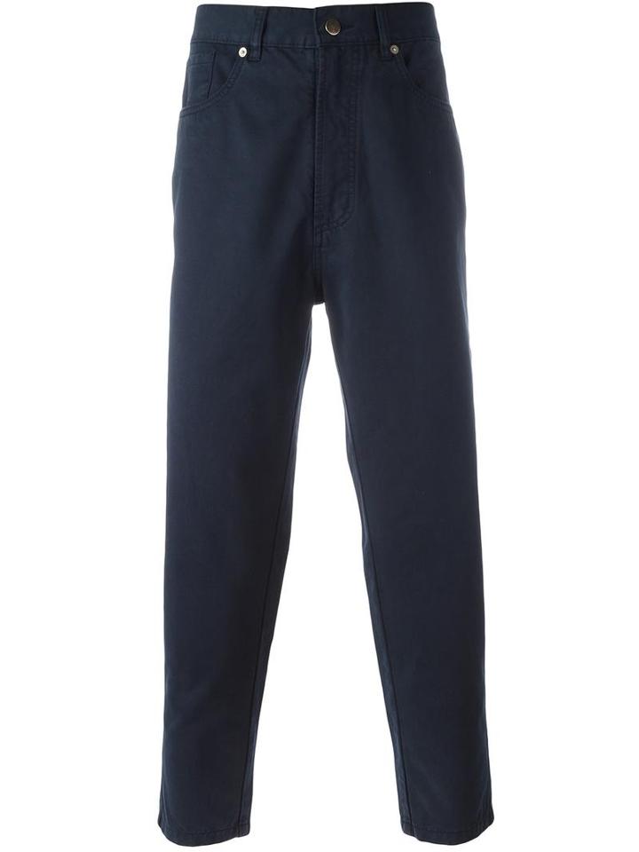 Société Anonyme 'deep Chino' Trousers, Men's, Size: 48, Blue, Cotton