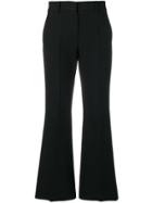 Msgm Cropped Flared Trousers - Black