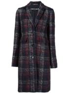 Rochas Checked Patter Coat, Women's, Size: 42, Black, Polyamide/mohair/alpaca/virgin Wool