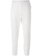Kristensen Du Nord Baggy Cropped Trousers, Women's, Size: 2, White, Cotton/spandex/elastane