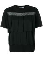 Sport Max Code Flounce Front T-shirt - Black