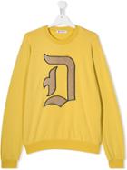 Dondup Kids Teen D Patch Sweatshirt - Yellow
