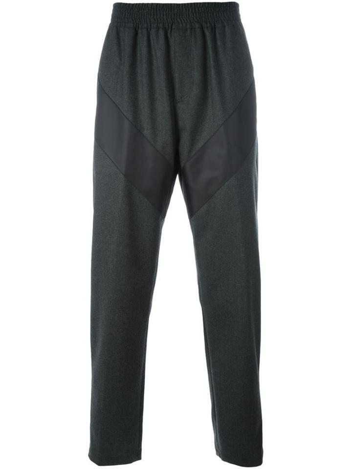 Givenchy Panelled Relaxed Trousers, Men's, Size: 48, Grey, Cotton/polyamide/polyester/wool