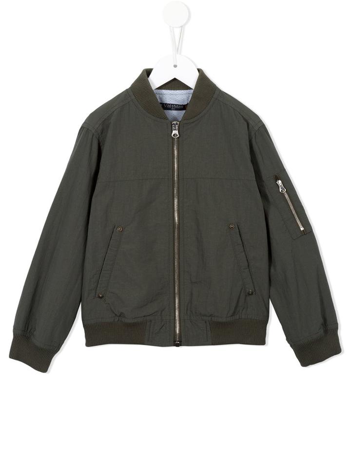 Valmax Kids - Classic Bomber Jacket - Kids - Cotton/polyamide - 8 Yrs, Green