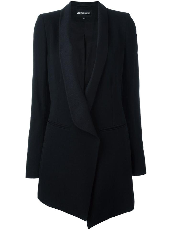 Ann Demeulemeester Shawl Lapel Coat - Black