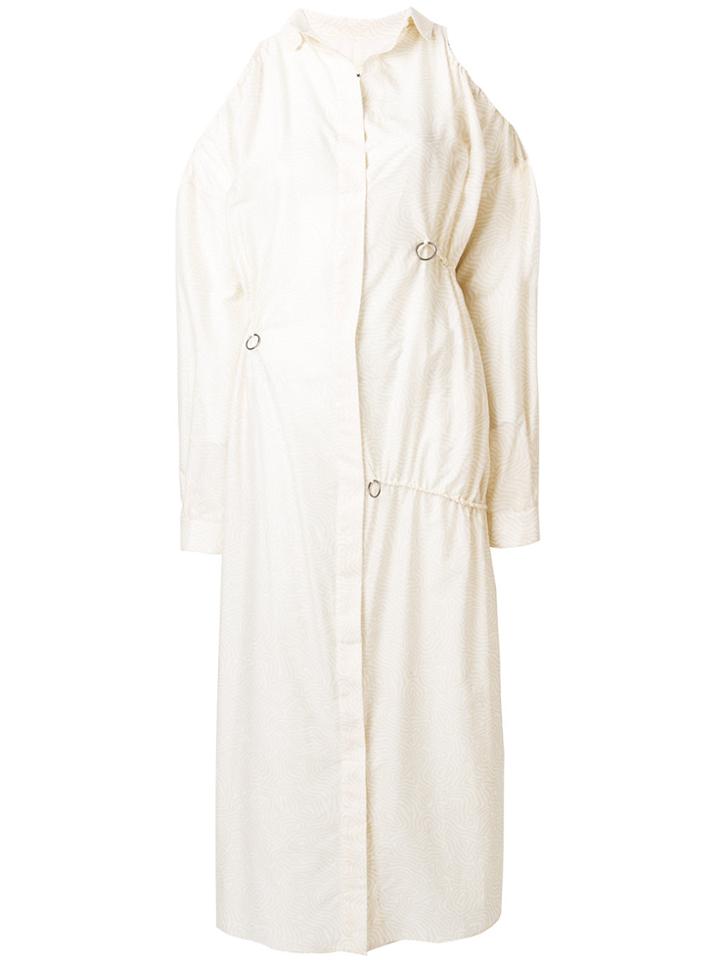 Damir Doma Ruched Shirt Dress - Nude & Neutrals