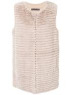 Simonetta Ravizza Shearling Gilet - Nude & Neutrals