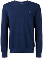 Polo Ralph Lauren Logo Long-sleeve Sweater - Blue