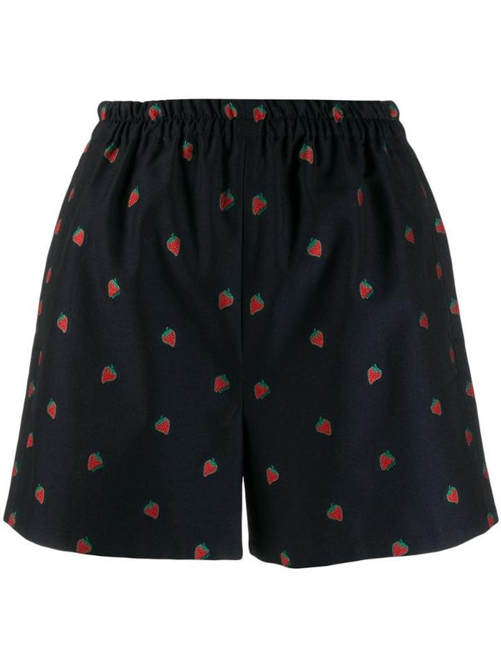 Gucci Strawberry Print Shorts - Blue