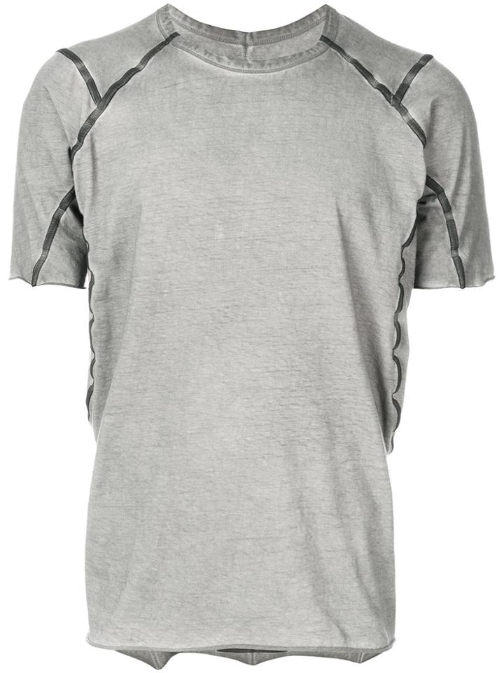 Isaac Sellam Experience Insert Detail T-shirt - Grey
