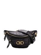 Salvatore Ferragamo Quilted Logo Belt Bag - Black