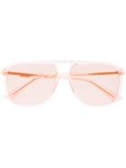 Gucci Eyewear Gg0262s Pink Aviator Sunglasses - Yellow & Orange