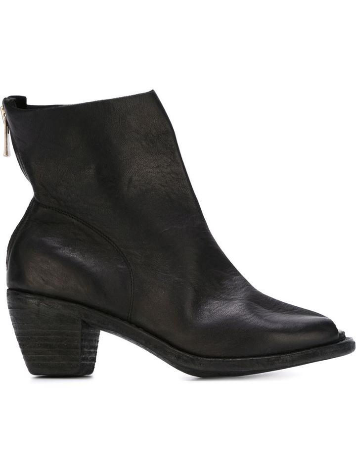 Guidi Distressed Open Toe Booties