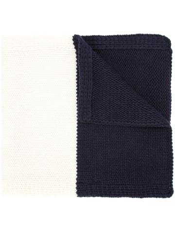 Han Ahn Soon Striped Knitted Scarf - Blue
