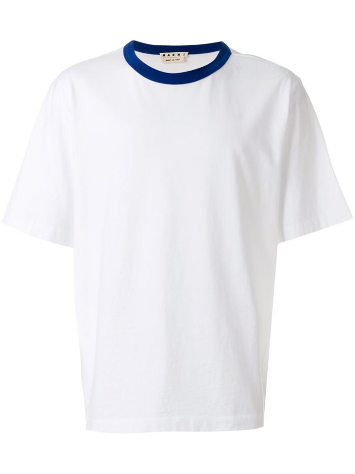 Marni Contrast Collar T-shirt - White