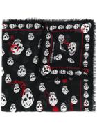 Alexander Mcqueen Chained Skull Scarf - Black