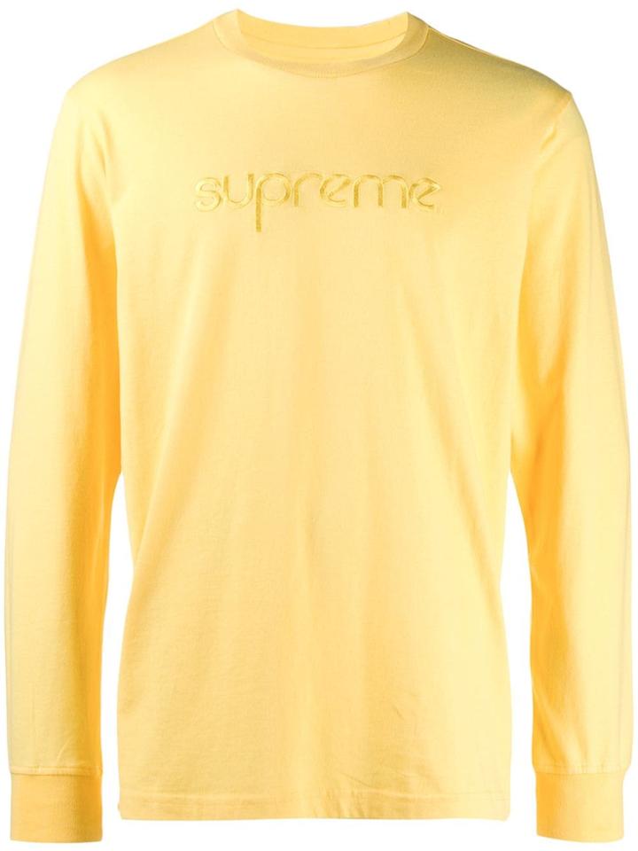 Supreme Tonal Embroidered Top - Yellow