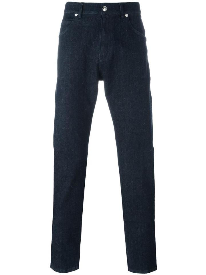 Versace Mantas Fit Jeans, Men's, Size: 30, Blue, Cotton/spandex/elastane/polyester