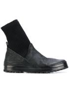 Marsèll Knitted Cuff Grained Boots - Black