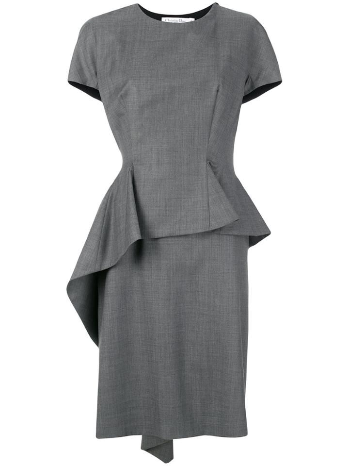 Christian Dior Vintage Structured Dress - Grey