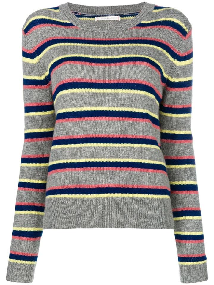 Chinti & Parker Striped Jumper - Grey