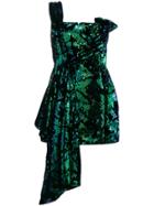 Halpern Sequined Off Shoulder Top - Green