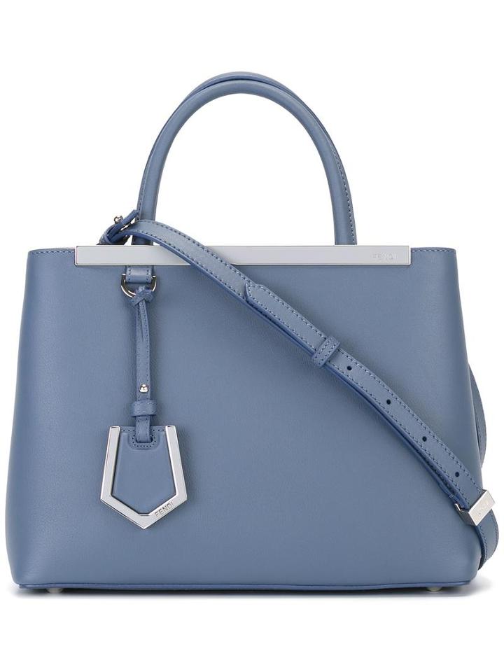 Fendi Small '2jours' Tote, Women's, Blue, Calf Leather