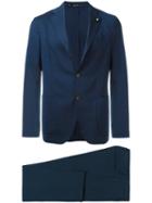Lardini - Formal Suit - Men - Cotton/spandex/elastane/viscose/wool - 52, Blue, Cotton/spandex/elastane/viscose/wool