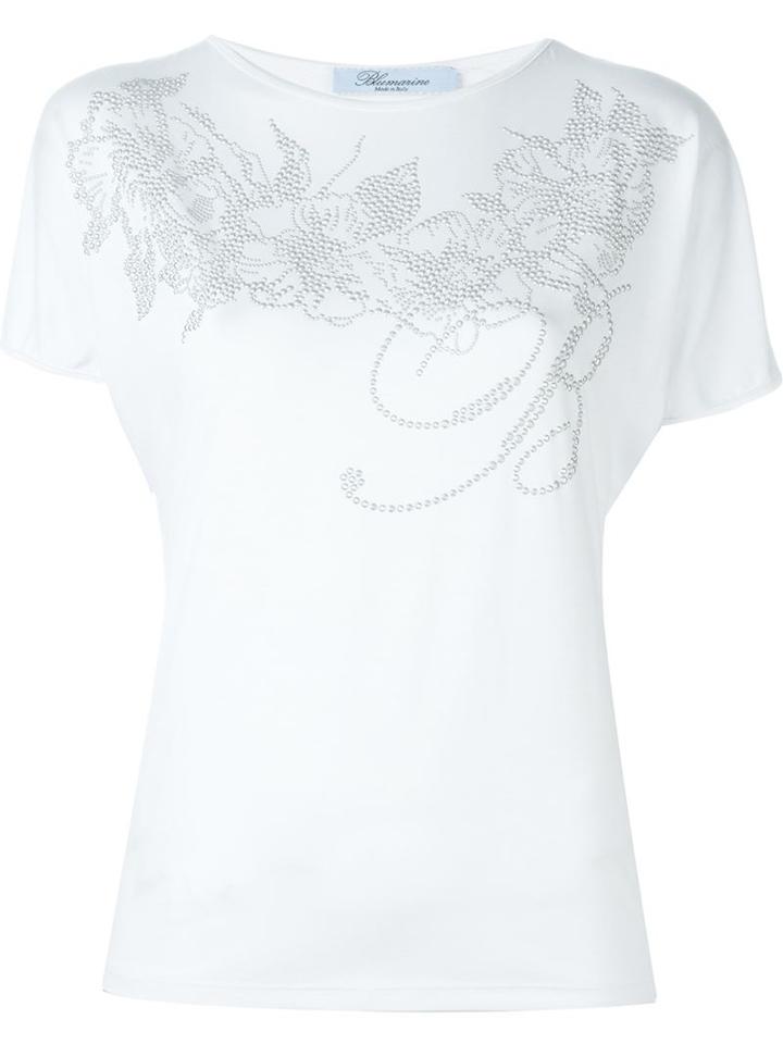 Blumarine Rhinestone Embellished T-shirt