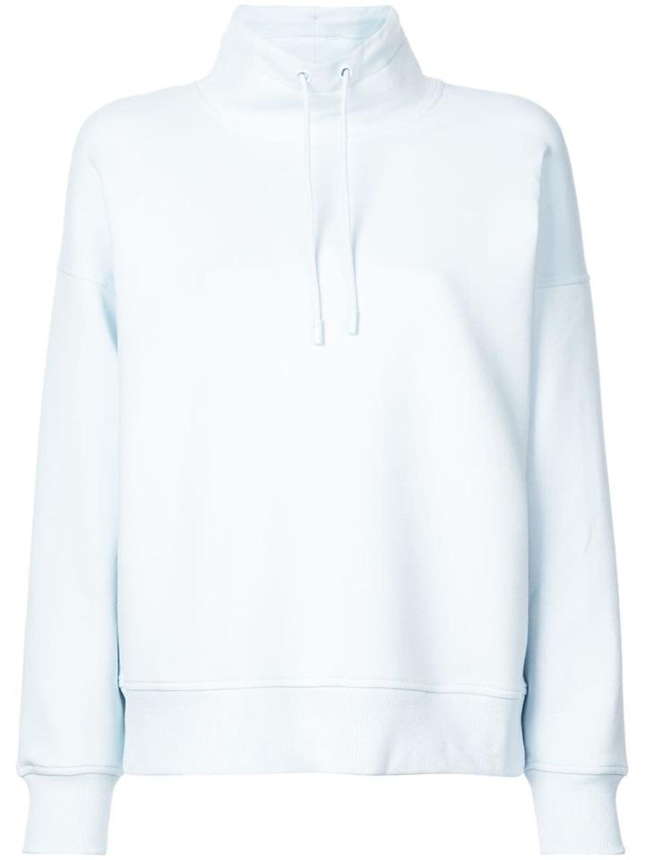 Vince Drawstring Neck Hoodie - Blue