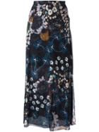 Dorothee Schumacher 'airy Florals' Long Skirt, Women's, Size: 2, Black, Silk/polyester