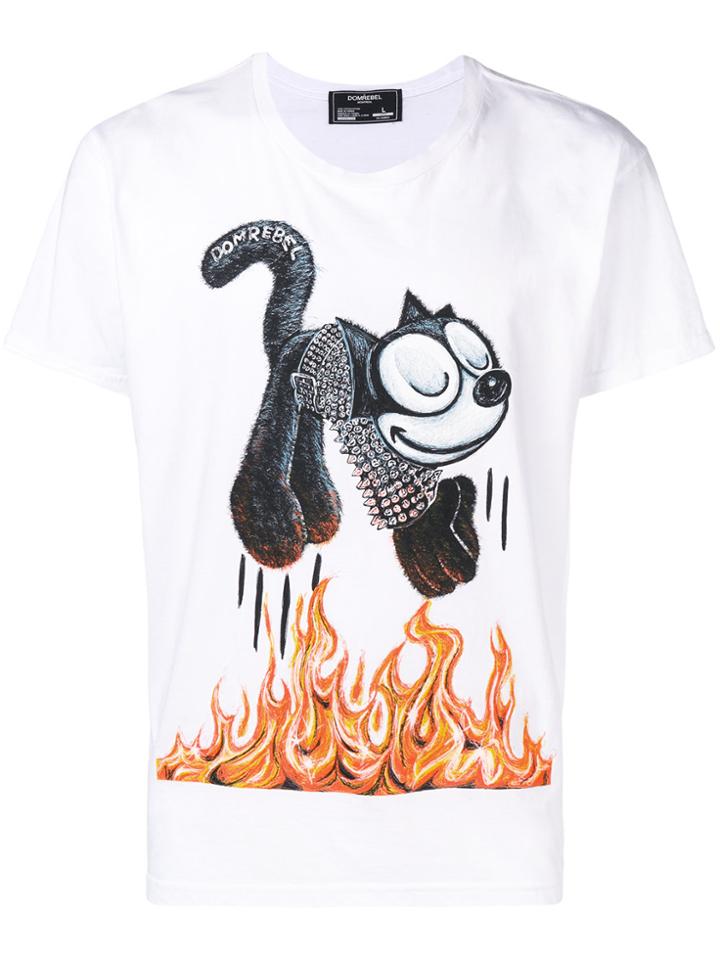 Dom Rebel Kitty T-shirt - White