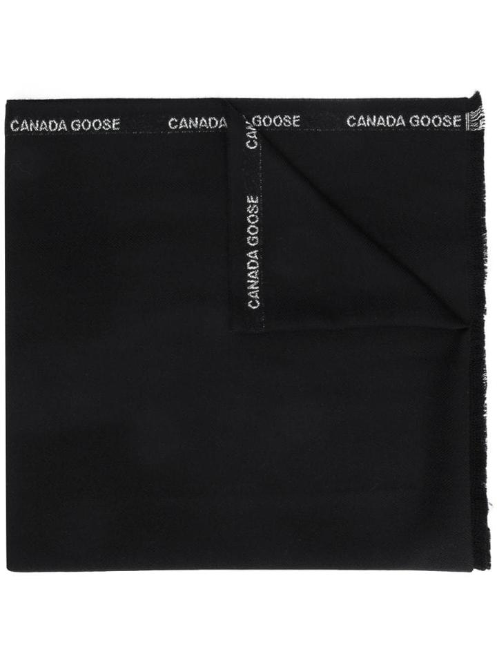 Canada Goose Logo Detail Scarf - Black