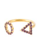 Gisele For Eshvi 'february' Ring, Women's, Size: 7, Metallic