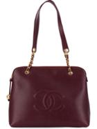 Chanel Vintage Jumbo Chain Shoulder Bag, Women's, Pink/purple