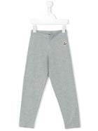 Moncler Kids - Embroidered Logo Sweatpants - Kids - Cotton/spandex/elastane - 6 Yrs, Girl's, Grey