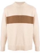 Universal Works Single Stripe Detailed Jumper - Brown